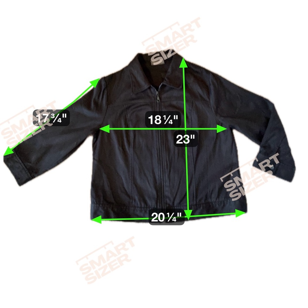 Women's Relativity Black Full Zip Jacket Size-Large Pockets Cotton/Spandex - Picture 12 of 12